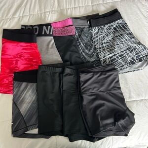 Lot of Women’s Volleyball Spandex Shorts. Lot of 9 pairs. All size Medium.